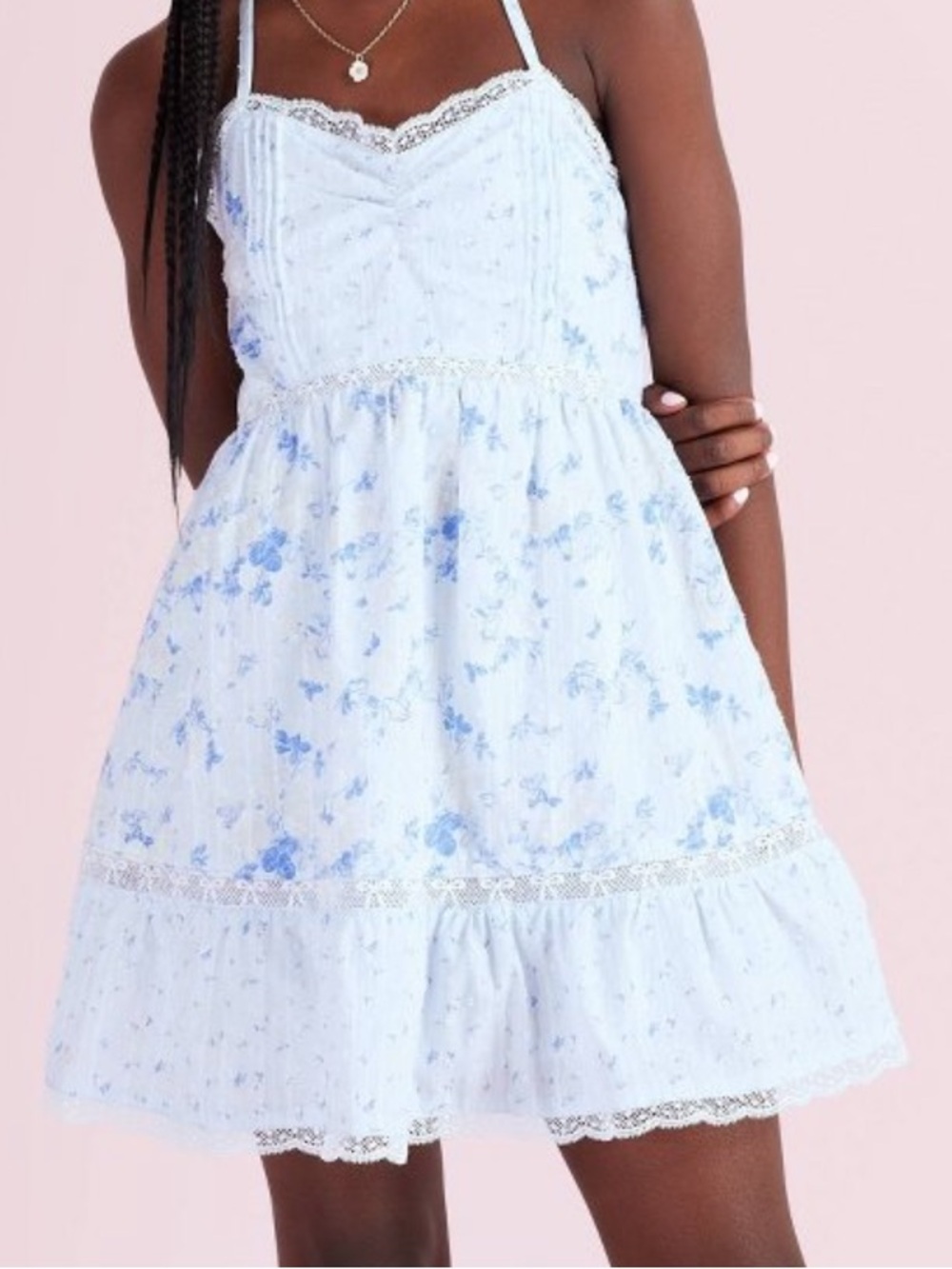 LoveShackFancy x Target Annabelle Blue Halter Dress